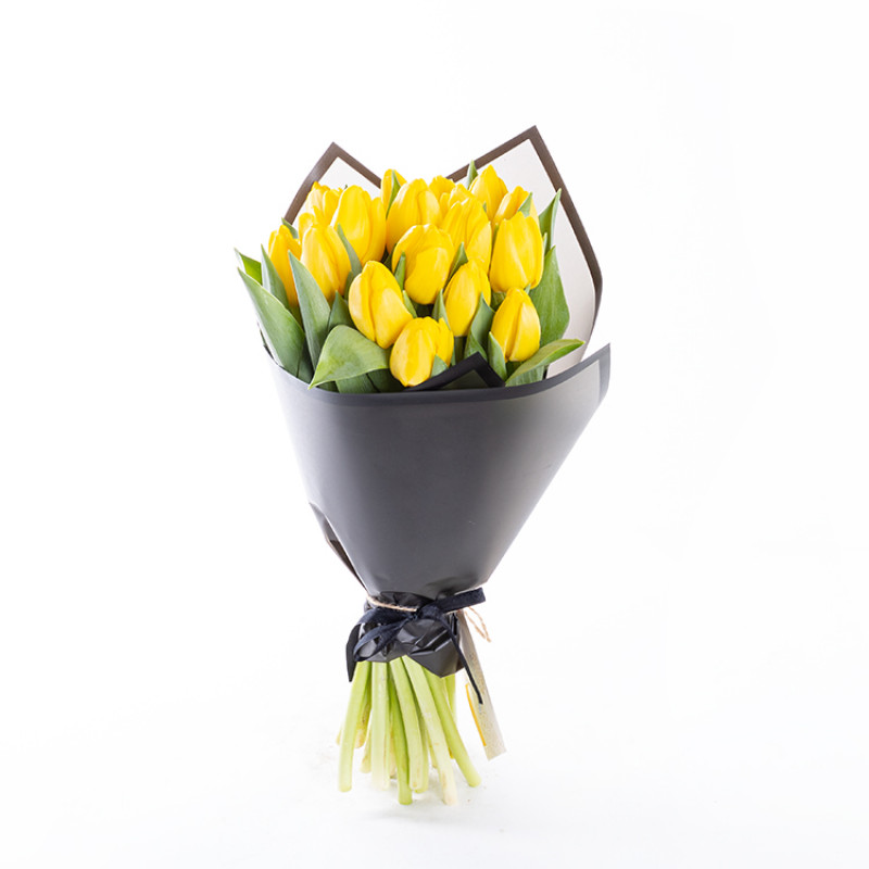 20 Adet Sarı Strong Gold Lale  Buketi