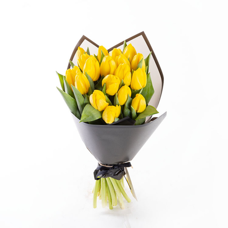 20 Adet Sarı Strong Gold Lale  Buketi