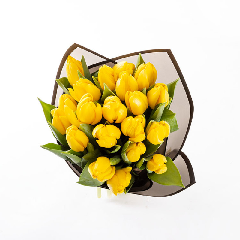 20 Adet Sarı Strong Gold Lale  Buketi