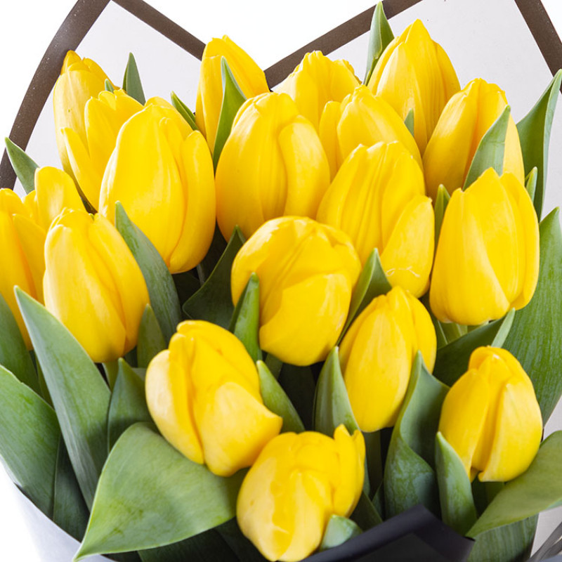 20 Adet Sarı Strong Gold Lale  Buketi